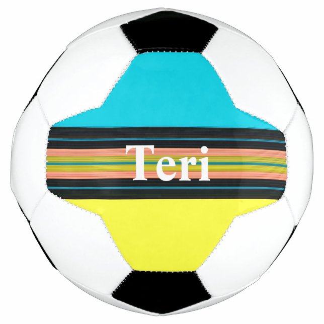 Balón De Fútbol HAMbyWG - Personalizado Soccer Ball - Negro amaril (Anverso)