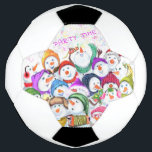 Balón De Fútbol Happy Snowmans Christmas Soccer Ball Gift<br><div class="desc">Happy Snowmans Merry Christmas Party Funny Drawing Cartoon Snowman Celebration - Choose / Add Your Unique Text / Font / Color - Make Your Special Gift - Resize and move or remove and add elements / image with customization tool ! - Drawing and Design by MIGNED. You can also transfer...</div>