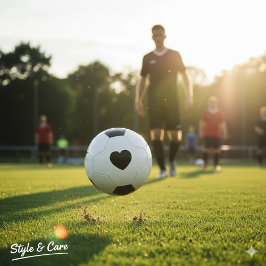 Balón De Fútbol Heart-Themed Soccer Ball for Gift or Play