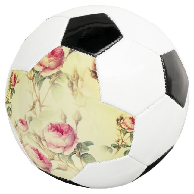 Balón De Fútbol Hermosa Floral Vintage (Tres cuartos)