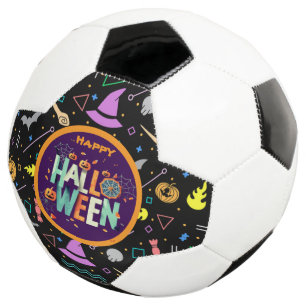 Balón De Fútbol Hermosos y coloridos patrones de Halloween aterrad