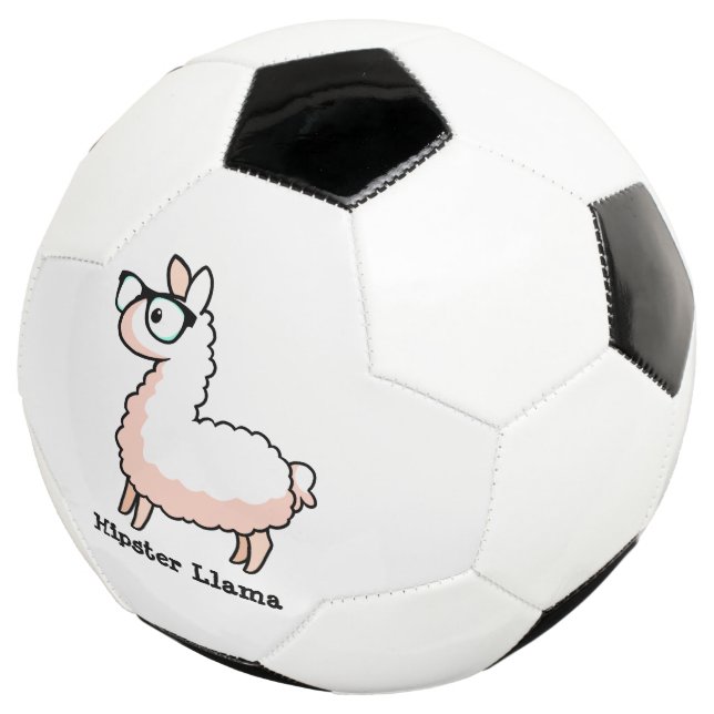 Balón De Fútbol Hipster Llama (Tres cuartos)