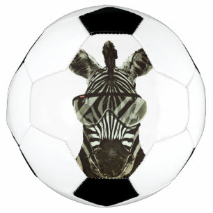 Balón De Fútbol Hipster Zebra