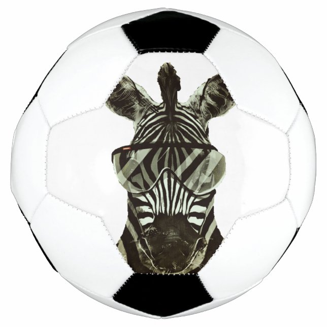 Balón De Fútbol Hipster Zebra (Anverso)