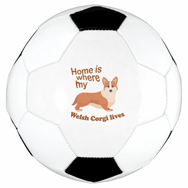 Balón De Fútbol Hogar de Welsh Corgi (Anverso)