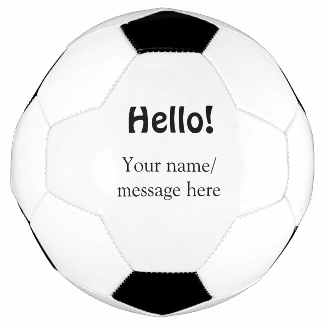 Balón De Fútbol Hola agregar mensaje de nombre simple mínimo tem d (Anverso)