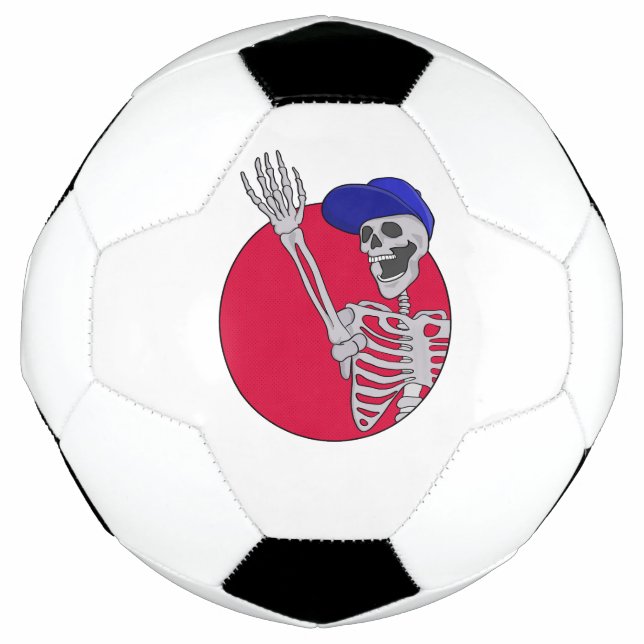 Balón De Fútbol Hola amigos Guay y Funny Skeleton (Anverso)