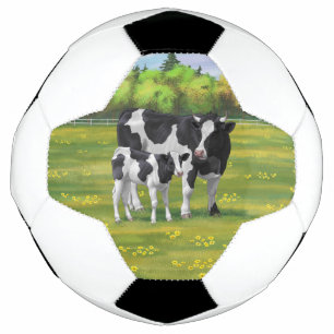 Balón De Fútbol Holstein Cow & Cute Calf