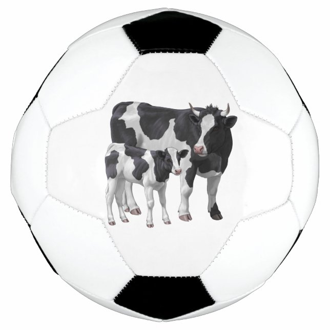Balón De Fútbol Holstein Cow & Cute Calf (Anverso)