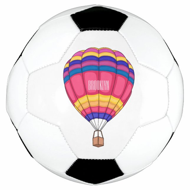 Balón De Fútbol Hot air balloon cartoon illustration  (Anverso)