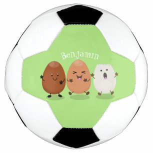 Balón De Fútbol Huevos kawaii lindo ilustracion personalizado dive