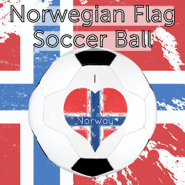 Balón De Fútbol I Heart Noruega Bandera