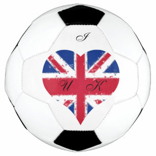 Balón De Fútbol I Heart UK England Bandera británica