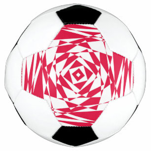 Balón De Fútbol Ilusión abstracta roja blanca