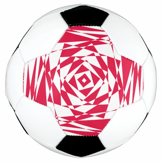 Balón De Fútbol Ilusión abstracta roja blanca (Anverso)