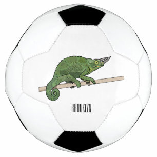 Balón De Fútbol Ilustracion chameleon personalizado de Jackson