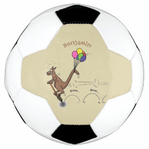 Balón De Fútbol Ilustración de dibujos animados de canguro de humo