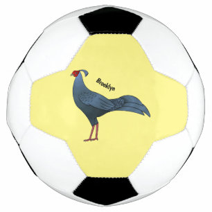 Balón De Fútbol Ilustración de dibujos animados de faisán siamés