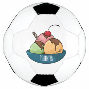 Balón De Fútbol Ilustracion de helado personalizado