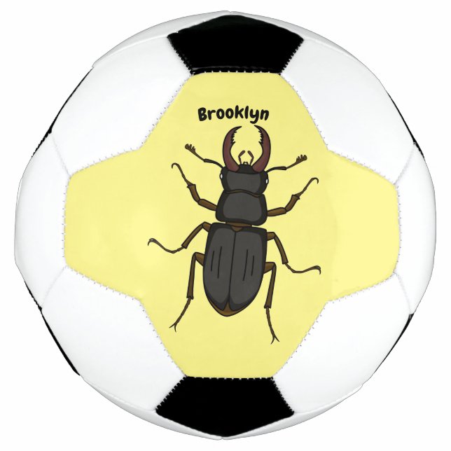 Balón De Fútbol Ilustración de insecto escarabajo ciervo (Anverso)