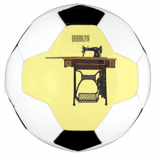 Balón De Fútbol Ilustracion de máquina de coser personalizado