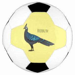 Balón De Fútbol Ilustracion de pájaro faisán palawan personalizado