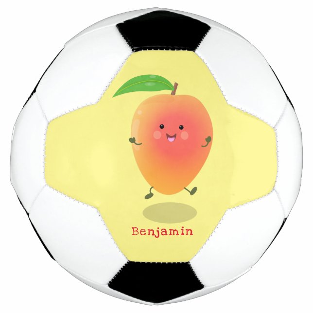 Balón De Fútbol Ilustracion de personalizado amarillo de mango ale (Anverso)