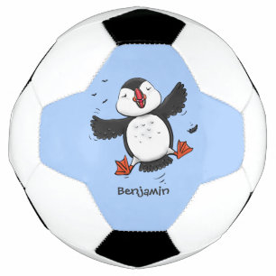 Balón De Fútbol Ilustracion de personalizado azul del ataúd flotan