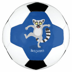 Balón De Fútbol Ilustracion de personalizado bailador de lémur de