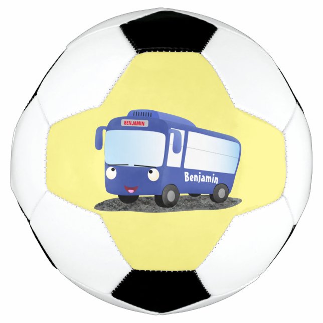Balón De Fútbol Ilustracion de personalizado de autobús moderno az (Anverso)