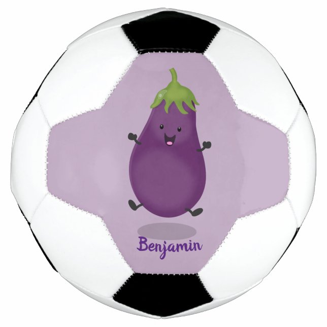 Balón De Fútbol Ilustracion de personalizado de berenjenas de bere (Anverso)
