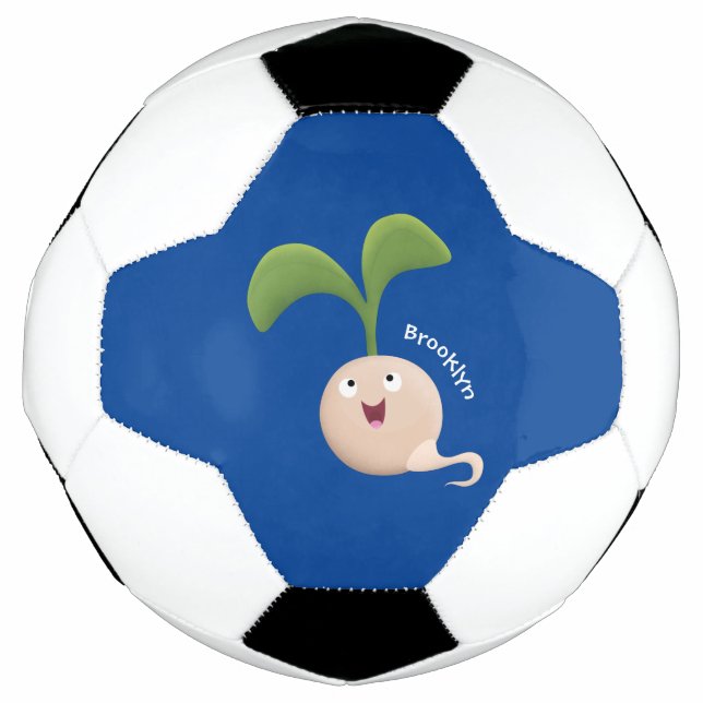 Balón De Fútbol Ilustracion de personalizado de brote de semillas  (Anverso)