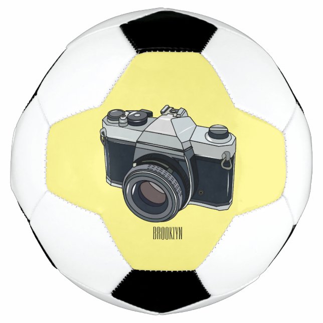 Balón De Fútbol Ilustracion de personalizado de cámara de cine (Anverso)