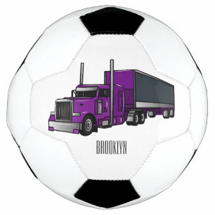 Balón De Fútbol Ilustracion de personalizado de camiones semirremo