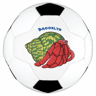 Balón De Fútbol Ilustracion de personalizado de cangrejo ermitaño