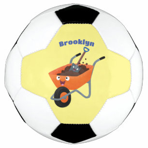 Balón De Fútbol Ilustracion de personalizado de carretilla naranja