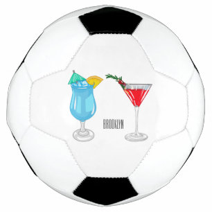 Balón De Fútbol Ilustracion de personalizado de cócteles