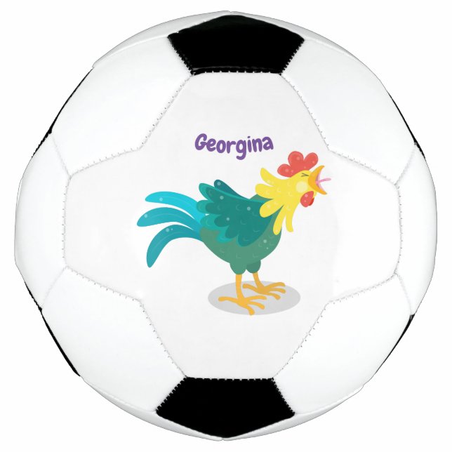 Balón De Fútbol Ilustracion de personalizado de gallo de entrego g (Anverso)