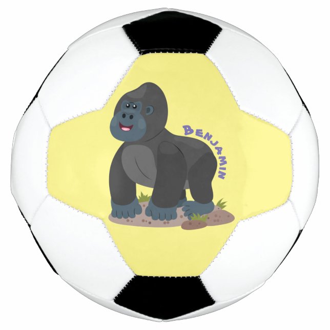 Balón De Fútbol Ilustracion de personalizado de gorila grande y fe (Anverso)