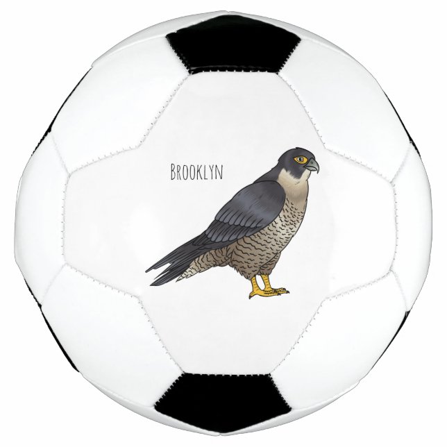 Balón De Fútbol Ilustracion de personalizado de halcón peregrino (Anverso)