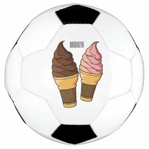 Balón De Fútbol Ilustracion de personalizado de helado de cono