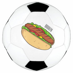 Balón De Fútbol Ilustracion de personalizado de hot dog