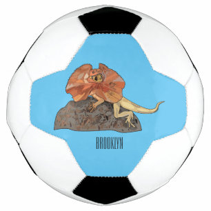 Balón De Fútbol Ilustracion de personalizado de lagarto de cuello