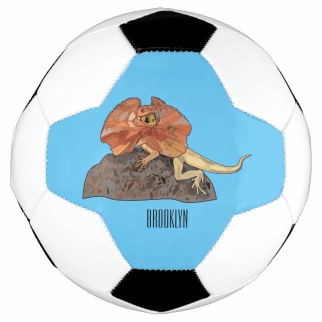 Balón De Fútbol Ilustracion de personalizado de lagarto de cuello  (Anverso)
