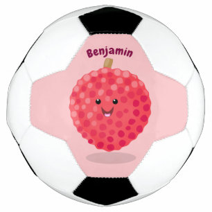 Balón De Fútbol Ilustracion de personalizado de linché rosado