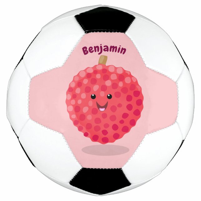 Balón De Fútbol Ilustracion de personalizado de linché rosado (Anverso)