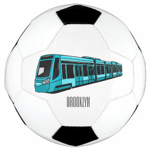 Balón De Fútbol Ilustracion de personalizado de locomotora eléctri