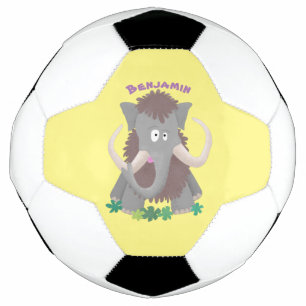 Balón De Fútbol Ilustracion de personalizado de mamut bobo gracios