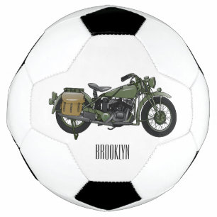 Balón De Fútbol Ilustracion de personalizado de motocicleta de cru