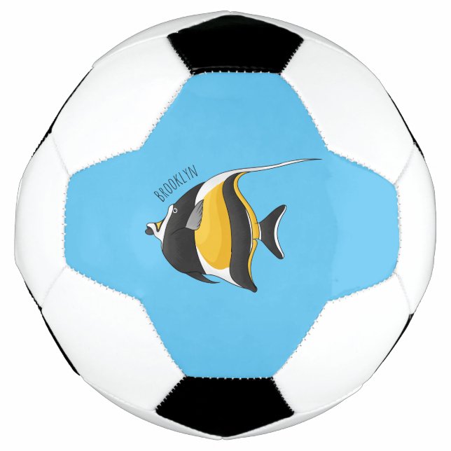 Balón De Fútbol Ilustracion de personalizado de peces moro (Anverso)